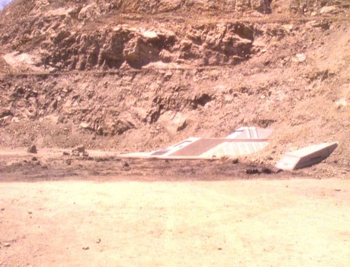 Das abgestürzte Jem'Hadar-Schiff auf Torga IV.